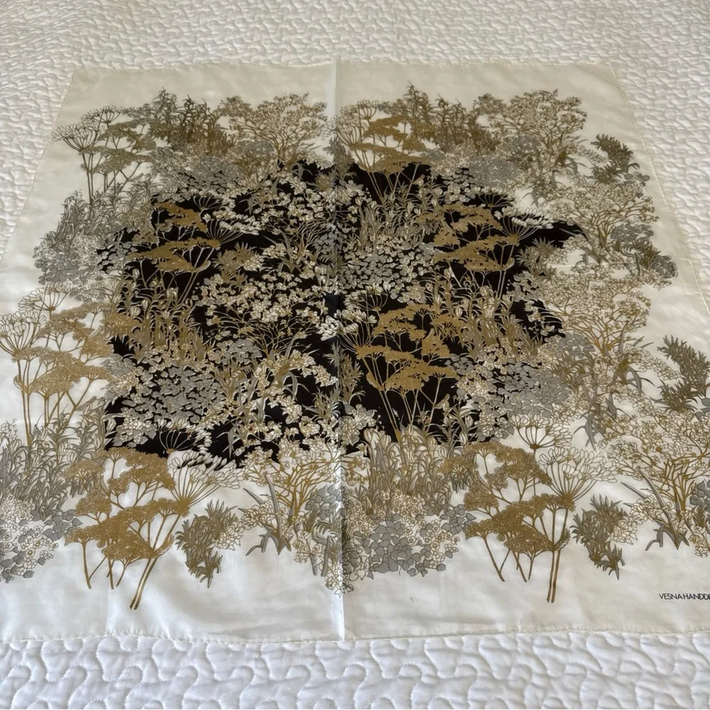 Vesna Handdruck Designer silk‎ shawl scarf 35